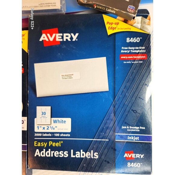 Avery & MACO Label inkjet 8460 Assortment: Address Multi-Use & Index Tab Divider - Picture 6 of 7